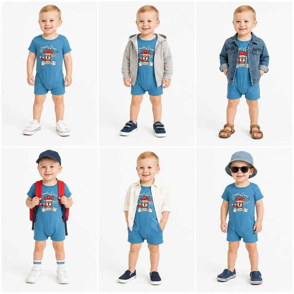 Place Boys Romper One Piece Woods Creek Hiking Team Fox Graphic Size 24 Months